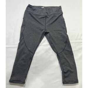 Avia Capri Leggings Womens Large Gray Gym Activewear Running
